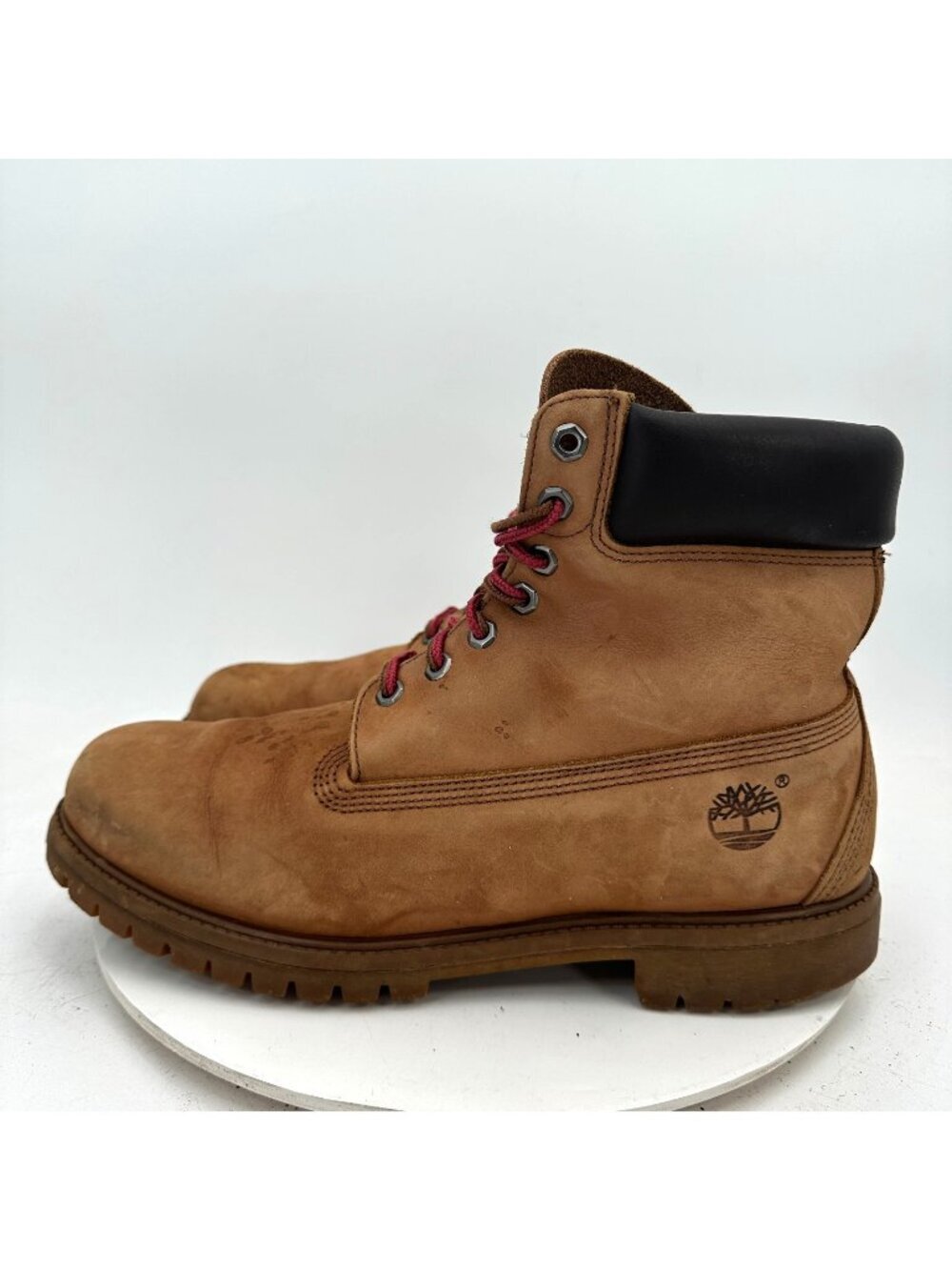 Timberland Premium 6-Inch Men Size 12M Wheat Nubuck Waterproof Leather Boot
